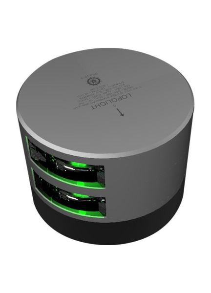 Lopolight 112,5° Starboard, Double With 2.5 Metre Cable, PE-Base - Horizontally Mounted