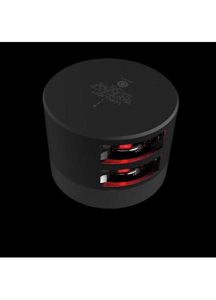 Lopolight 112,5° Port, Double With 2.5 Metre Cable, PE-Base - Horizontally Mounted