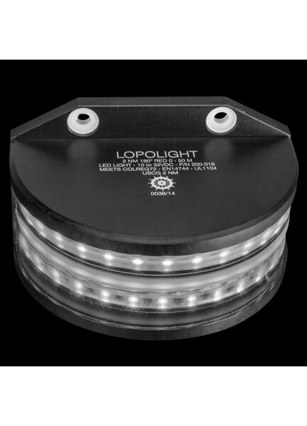 Lopolight 1*180° White, Double on Back Plate With 0.7 Metre Cable