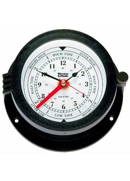Weems & Plath Bluewater Nautical Time & Tide Clock - Black