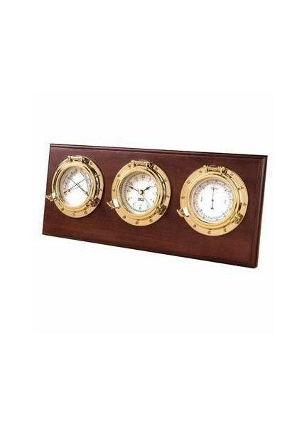 Weems & Plath Porthole Weather Centre (Quartz Clock, Barometer & Comfortmeter)