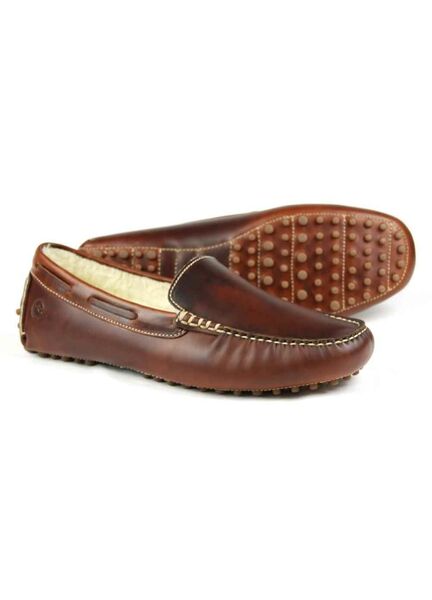Orca Bay Mohawk Men's Brown Leather Slippers