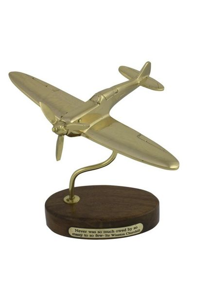 Nauticalia Brass Spitfire on Wooden Stand