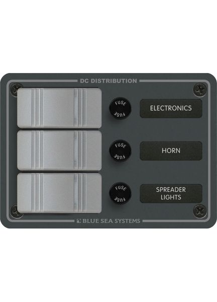 Waterproof Panel 12VDC 3 Pos Vert Grey