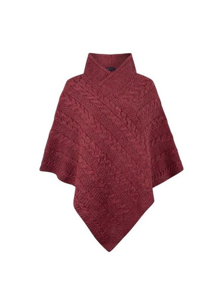 Ladies' V-Neck Wine Poncho