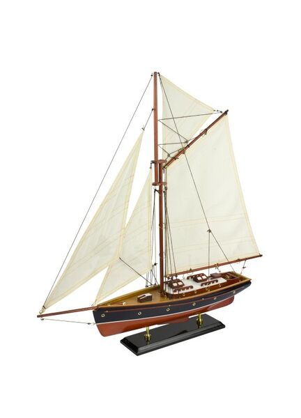 Gaff-Rigged Yacht with Cabin, 60cm