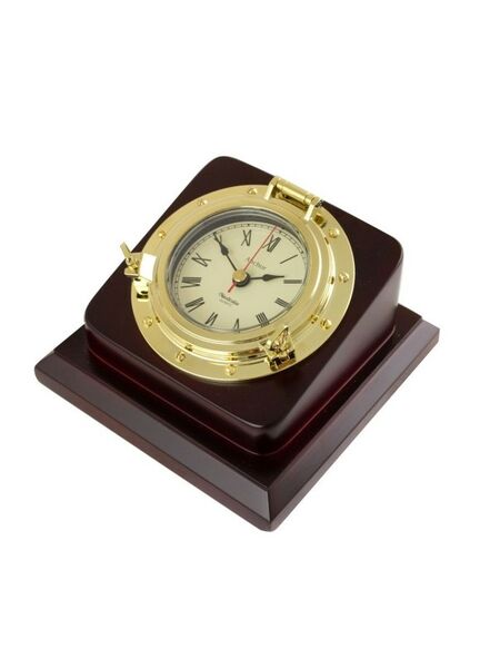 Nauticalia Anchor Porthole Desk Clock, 14 cm