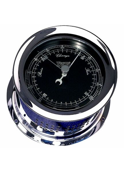 Weems & Plath Chrome Atlantis Barometer (Black Dial)