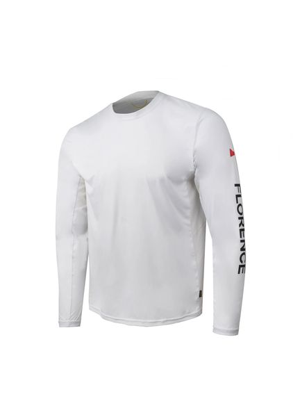 Florence Marine White X Sun Pro Logo Long Sleeve UPF Shirt
