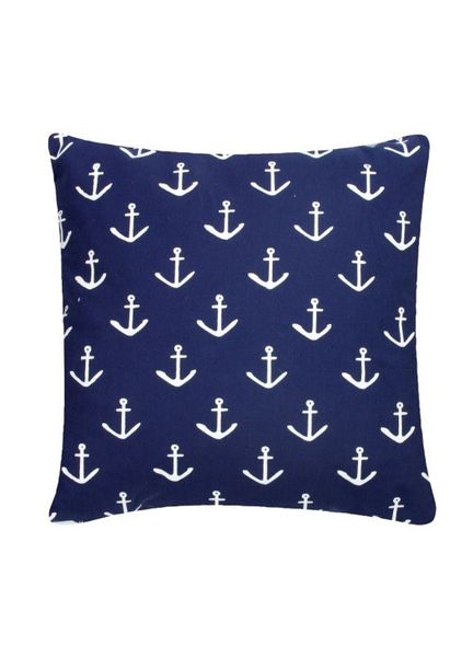 Navy Blue Anchors Cushion Cover