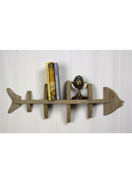 Wooden Fish Bones Shelf