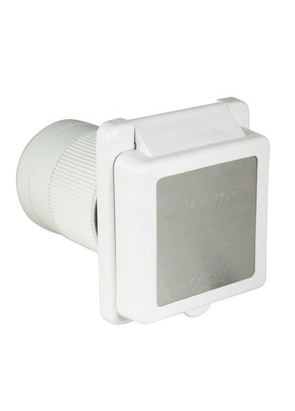 White Marinco Inlet 50A 125/250V Square