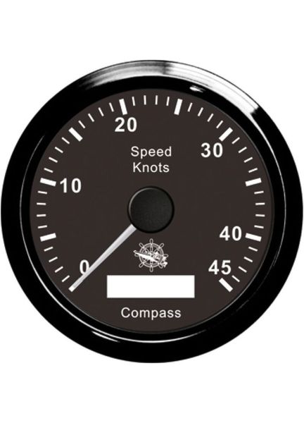 Osculati Black Speedometer w/GPS Compass