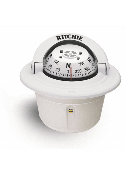 Ritchie Explorer™ F-50, 2¾” Dial Flush White Mount Compass