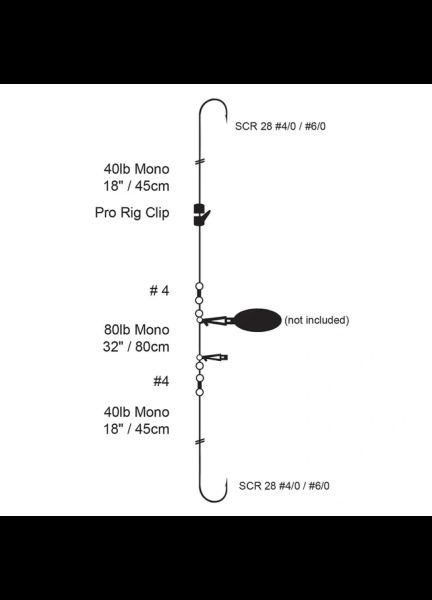 Cox &amp; Rawle Double Hooked Clip Down Cod Rig