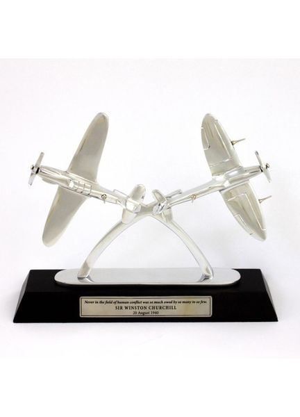 Aluminium Battle of Britain Spitfire &amp; Hurricane Tribute Sculpture