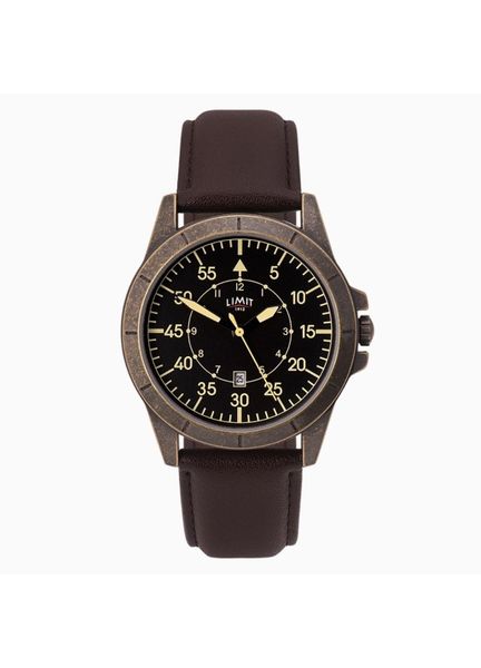 Limit Gold/Brown Aviator Watch
