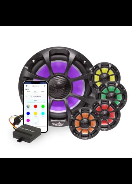 Aquatic 6.5" Pro Sport Speakers, Black - Pair