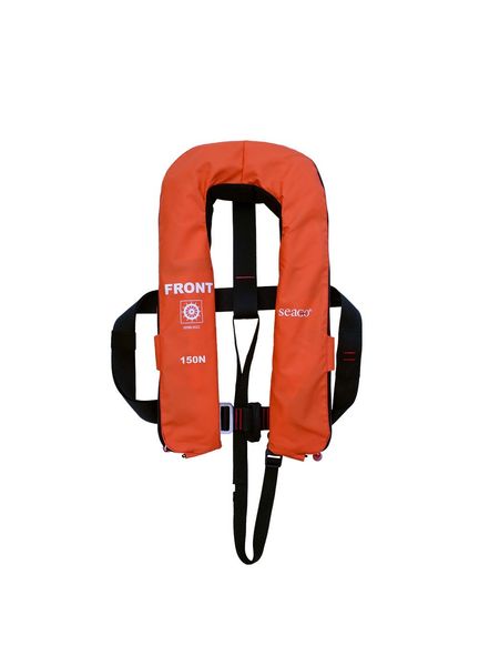 Seago SOLAS Orange Lifejacket 150 Auto+Harness