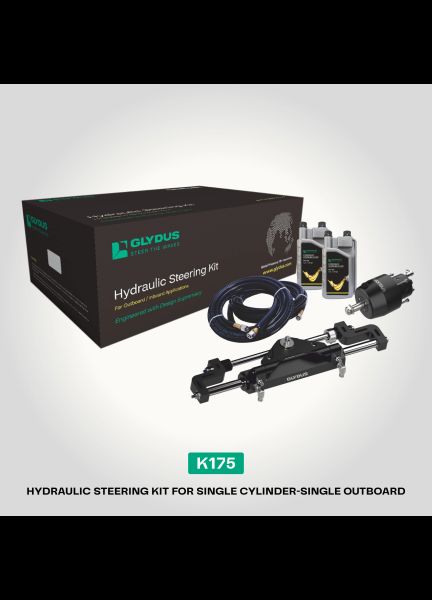 Glydus Hydraulic Steering Kit for Outboards up to 115 HP