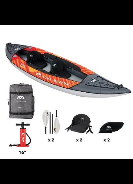 Aqua Marina Memba-390 2 Person Touring Kayak W/ Paddle Set