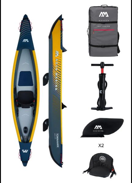 Aqua Marina Tomahawk AIR-K 375- High Pressure Speed Kayak- 1 Person