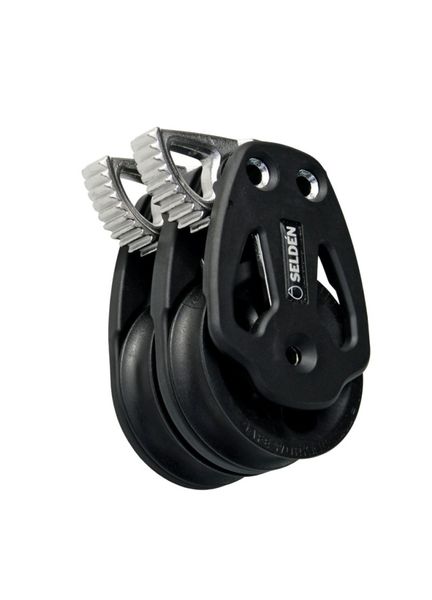 Selden 60mm Plain Bearing Double Cheek Block &amp; Quicklock