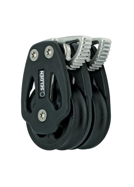 Selden 60mm Plain Bearing Double Cheek Block + Quicklock (Clockwise)