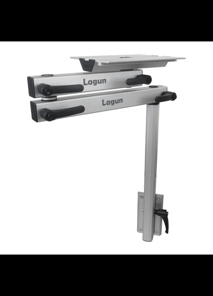Lagun Table Leg System - Double Arm Frame, 500mm Leg &amp; Mounting Plate - Natural Anodised