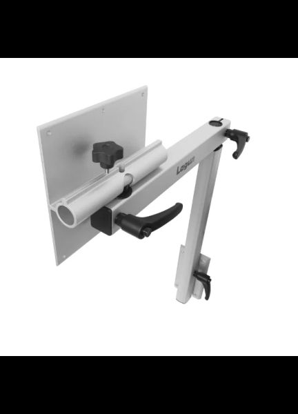 Lagun Table Leg System, Tiltable Table, 500mm Leg &amp; Mounting Plate - Natural Anodised
