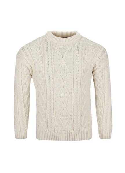 Classic Aran Jumper - 100% Wool