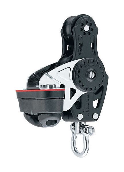 Harken 75 mm Fiddle Block Swivel, Cam Cleat