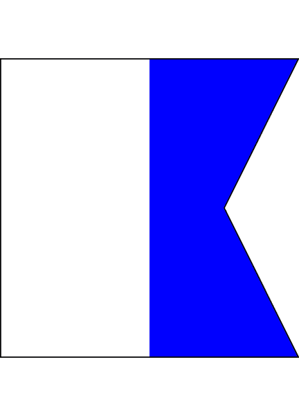 Meridian Zero Individual Letter Code Flags A-Z - 30 x 45cm