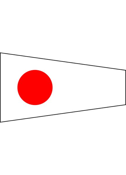Meridian Zero Individual Numeral Pennants Flag - 0-9 (1/2 Yard, 26 x 58cm)