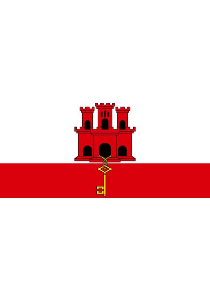 Meridian Zero Gibraltar Courtesy Flag - 30 x 45cm