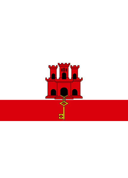 Meridian Zero Gibraltar Courtesy Flag - 30 x 45cm