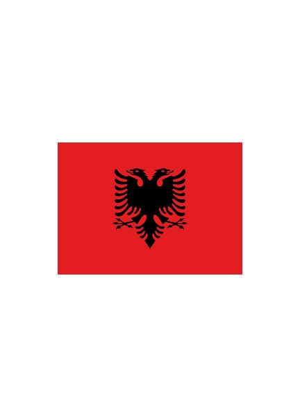 Meridian Zero Albania Courtesy Flag - 30 x 45cm