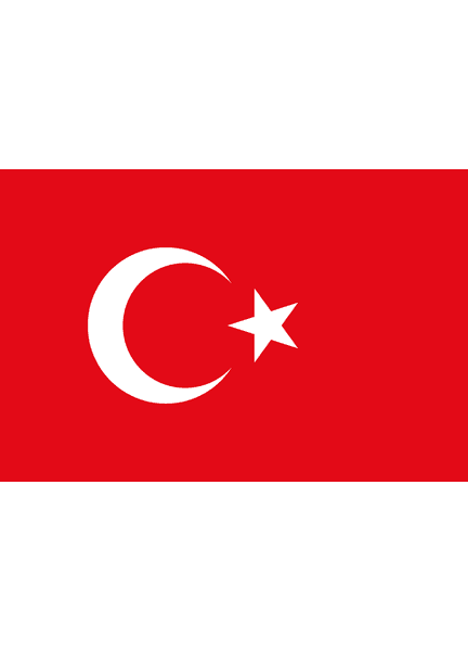 Meridian Zero Turkey Courtesy Flag - 30 x 45cm