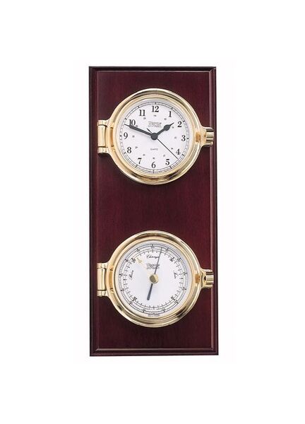 Weems & Plath Cutter Plaque Clock & Barometer