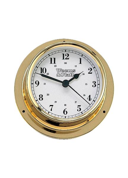 Weems &amp; Plath Trident Quartz Brass Clock
