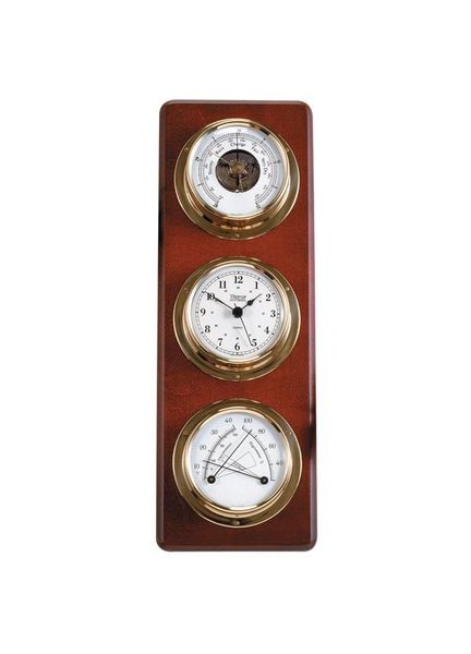 Weems &amp; Plath Brass Weather Station - Clock, Barometer &amp; Comfortmeter