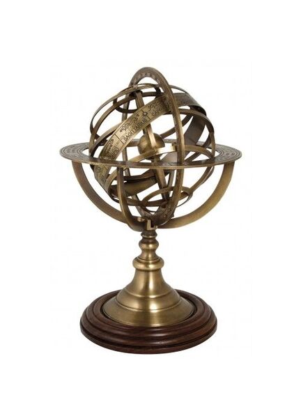 Nauticalia Antique Brass Armillary Sphere - 30cm