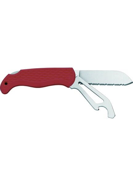 Meridian Zero Red Serrated Knife & Locking Shackle Key/Opener