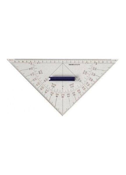 Weems & Plath Chart Plotting Protractor Triangle with Handle