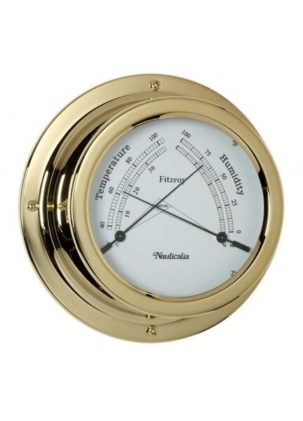 Nauticalia Fitzroy Thermometer/Hygrometer (QuickFix) Brass
