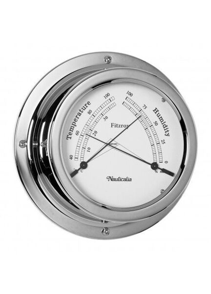 Nauticalia Fitzroy Thermometer/Hygrometer (QuickFix) Chrome