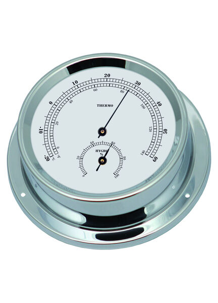 Talamex Series 125 Chrome Plated Brass Thermometer & Hygrometer