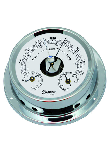 Talamex Series 125 Chrome Plated Brass Barometer, Thermometer & Hygrometer