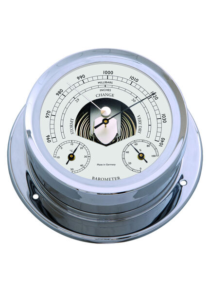 Talamex Series 165 Chrome Plated Brass Barometer, Thermometer & Hygrometer