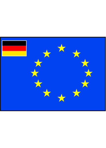 Talamex European Flag With Small Germany Flag (40cm x 60cm)